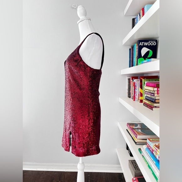 REFORMATION Women's Red Sequins Bordeaux Jimmy Mini Dess size XS - Picture 8 of 16